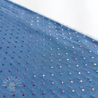 JEANS DENIM 3,8 OZ Drops Metallic blue