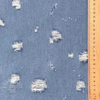 JEANS DENIM 6 OZ Big Holes light blue
