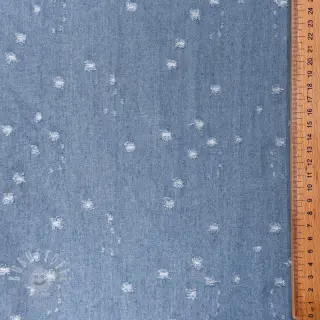 JEANS DENIM 6 OZ Uneven Small Holes light blue
