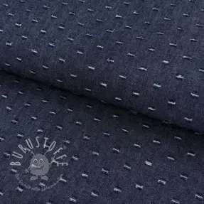 JEANS DENIM 6 OZ Small Holes dark blue