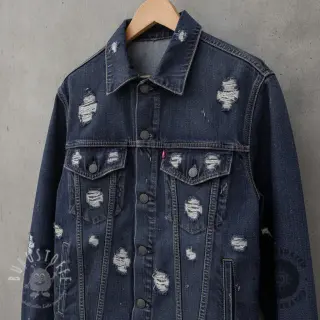 JEANS DENIM 6 OZ Big Holes dark blue