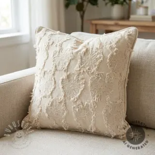 Baumwollstoff mit Leinen JACQUARD RUFFLE