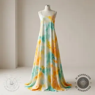 Viskosestoff SATIN Blurricio design A