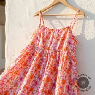 Baumwollstoff EMBROIDERY Viola peach digital print