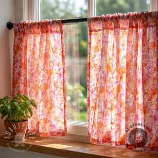 Baumwollstoff EMBROIDERY Viola peach digital print