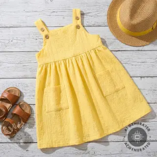 Baumwollstoff SMOGGED EMBROIDERY yellow