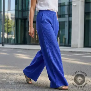 Baumwollstoff SMOGGED EMBROIDERY cobalt