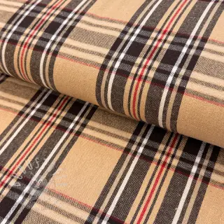 Dekostoff Ecossais beige coffee