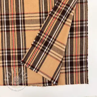 Dekostoff Ecossais beige coffee