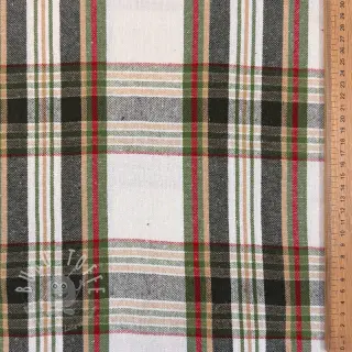 Dekostoff Ecossais ecru vert