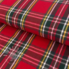 Dekostoff Ecossais rouge vert