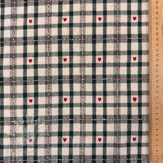 Dekostoff jacquard Villars ecru vert