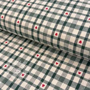 Dekostoff jacquard Ollon vert rouge