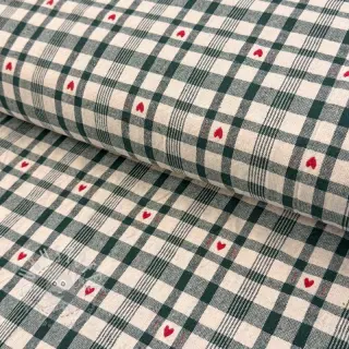 Dekostoff jacquard Ollon vert rouge