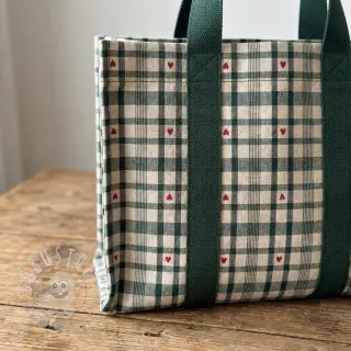 Dekostoff jacquard Ollon vert rouge