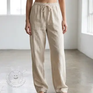 Baumwollstoff mit Leinen Almeria naturals