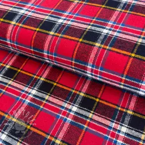 Baumwollstoff FLANEL YARN DYED BRUSHED CHECK design E