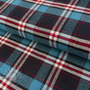 Baumwollstoff FLANEL YARN DYED BRUSHED CHECK design H
