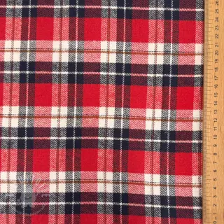 Baumwollstoff FLANEL YARN DYED BRUSHED CHECK design I