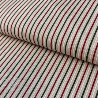 Dekostoff Linenlook Little Xmas stripe
