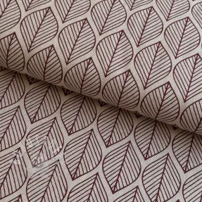 Dekostoff Linenlook Leaf line minimalist wine