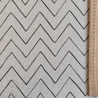 Dekostoff Linenlook Freehand zigzag lines