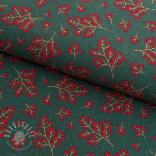 Dekostoff premium Winter berry bloom