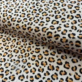 Dekostoff Linenlook Leopard animal small