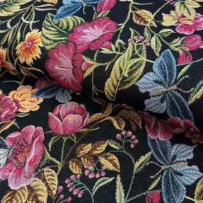 Dekostoff GOBELIN premium Vintage flower garden