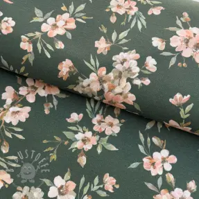 Dekostoff premium Soft painted blossom army digital print