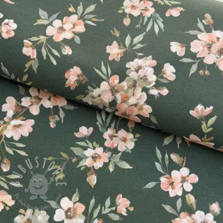 Dekostoff premium Soft painted blossom army digital print