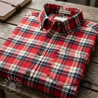 Baumwollstoff FLANEL YARN DYED BRUSHED CHECK design I