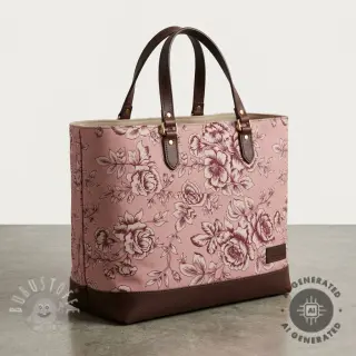 Dekostoff Linenlook Elegant rose bloom wine