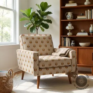 Dekostoff Linenlook Night owl nap