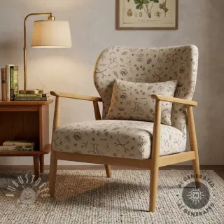 Dekostoff Linenlook Wander woods doodle