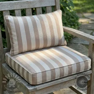 Dekostoff Linenlook Joyful basic stripe taupe