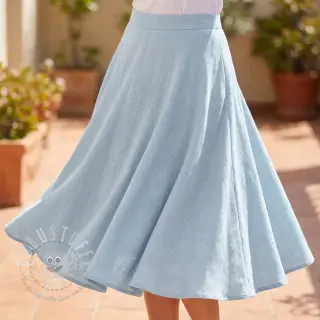 Viskosestoff leinen WASHED light blue
