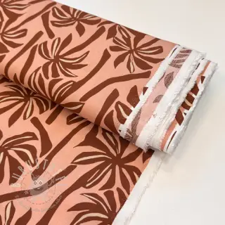 Viskosestoff RADIANCE Palmtrees peach