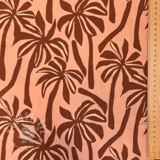 Viskosestoff RADIANCE Palmtrees peach