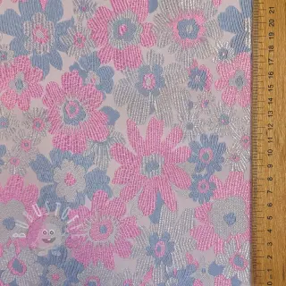 Damenkostümstoff JACQUARD Flowers light lilac