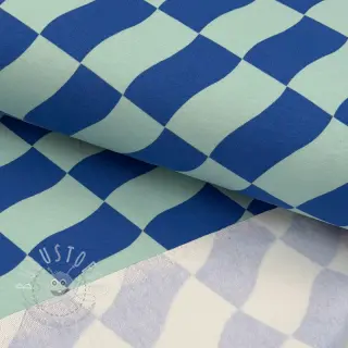 Sweat kuschel SOFT Checks mint blue