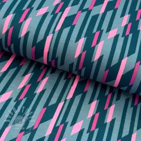Damenstoffe PUNTA DI ROMA Abstract dark mint