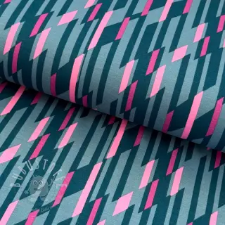 Damenstoffe PUNTA DI ROMA Abstract dark mint