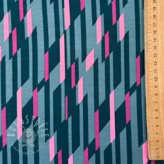 Damenstoffe PUNTA DI ROMA Abstract dark mint