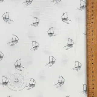 Double gauze/musselin Boats white