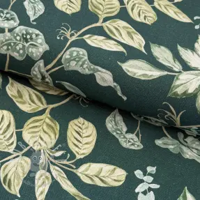 Dekostoff Plants dark green digital print