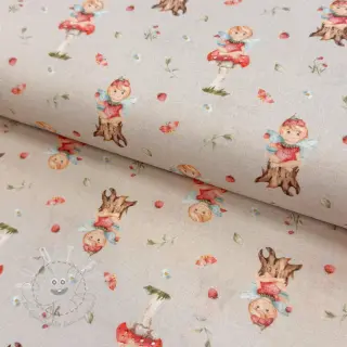 Baumwollstoff Sweet elf light sand digital print