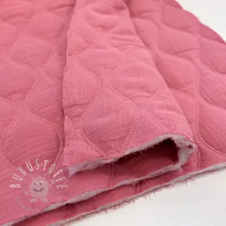 Double gauze/musselin QUILT Wave mauve