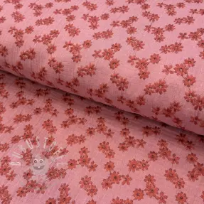 Double gauze/musselin EMBROIDERY Tossed flowers blush