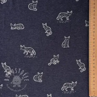 Jersey Hidden foxie indigo melange